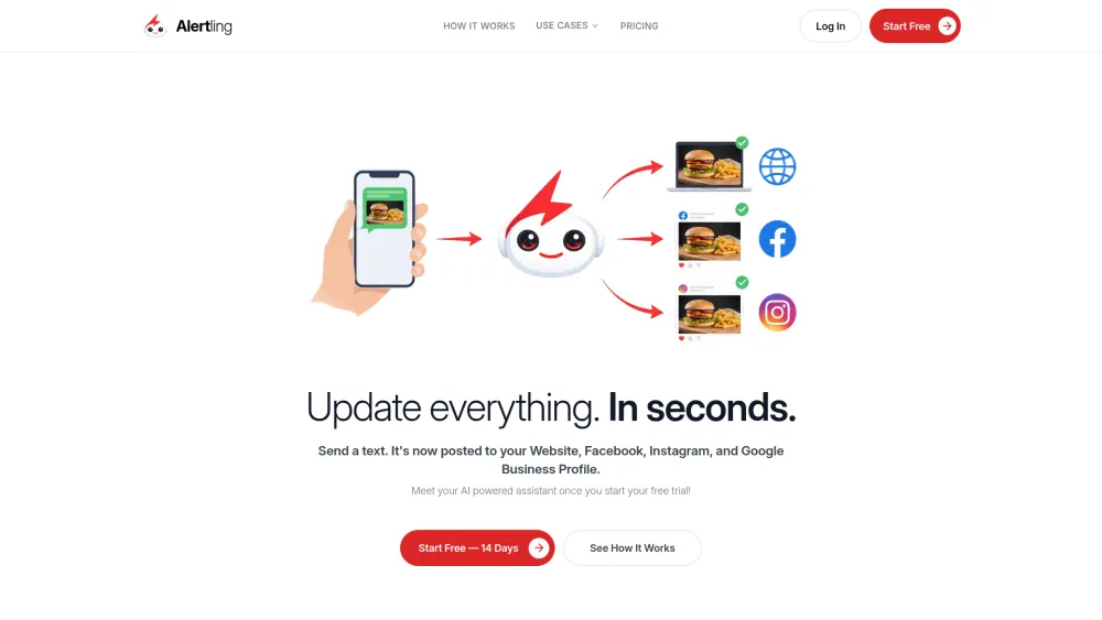 Alertling website screenshot