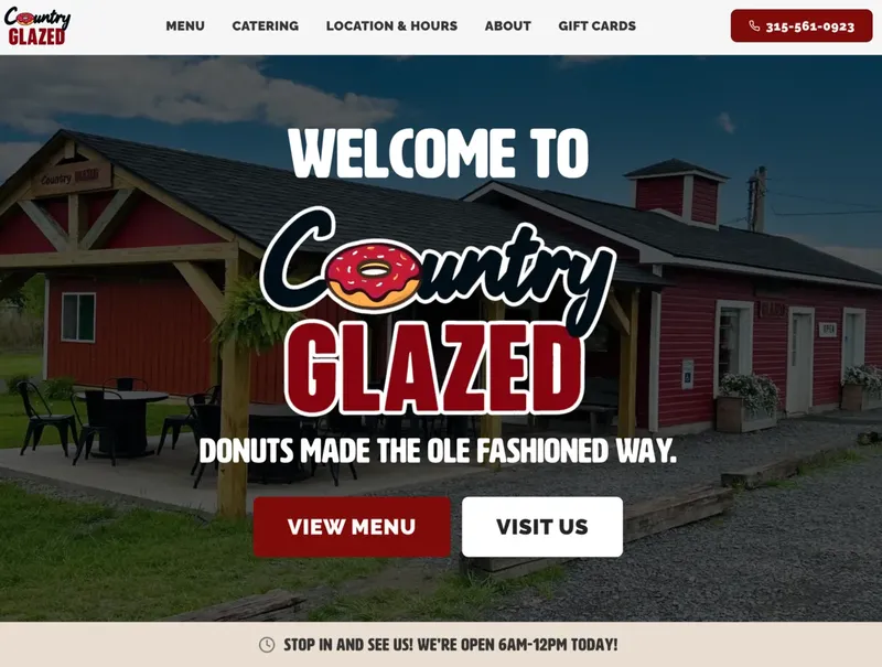 Country Glazed website screenshot